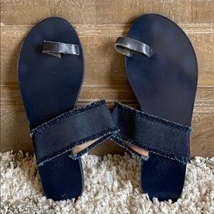 Blue Denim Ancient Greek Sandals